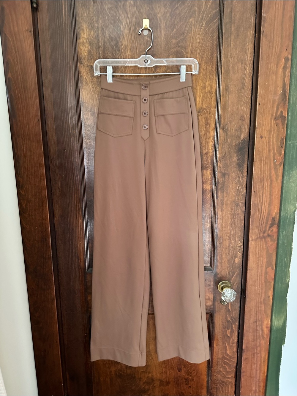 NWT Halara High-Waist Wide-Leg Pants in Brown